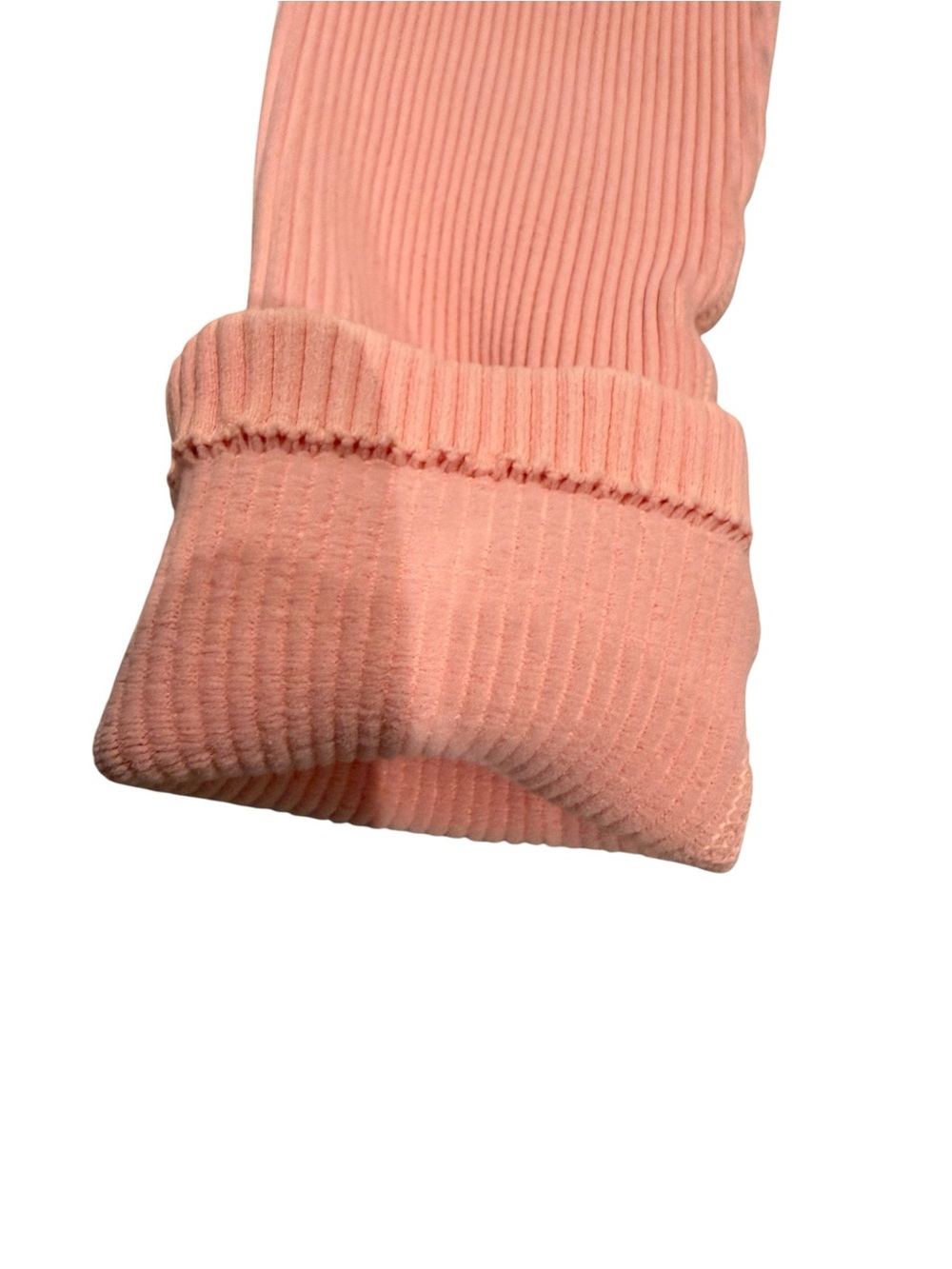 NUX Pink Coral Ribbed Leggings in Size Large - Picture 3 of 12